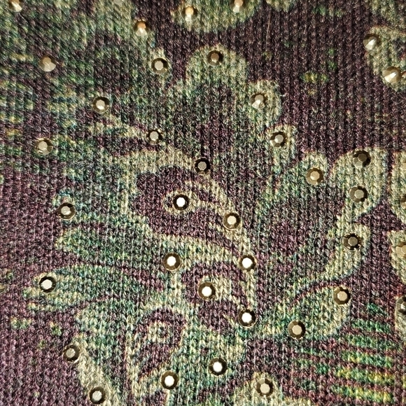 Earthtones Multi-colored printed top Large - Picture 3 of 6